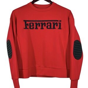 Ferrari Recycled Scuba Sweatshirt Womens S Red Italy Seen on Olivia Palermo